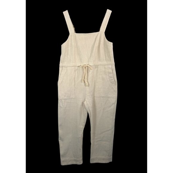Back beat Co lagen relaxed wide crop utility corduroy Jumpsuit sz S - Picture 1 of 8